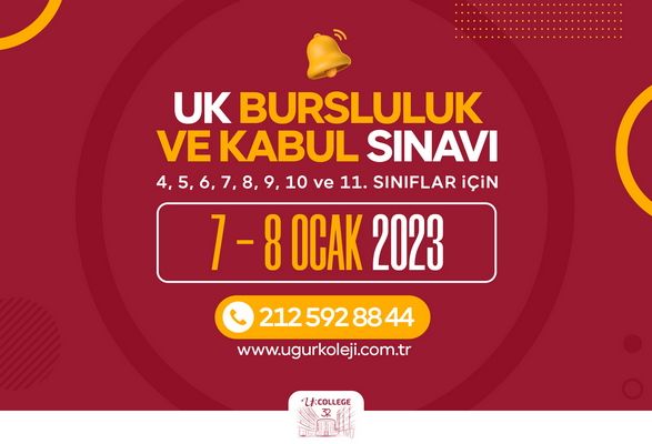 Uğur Koleji Bursluluk ve Kabul Sınavı 2023